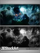 JEStockArt - Fantasy - Tribal Werebears versus Intruders - HQDP
