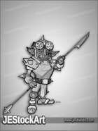 JEStockArt - Fantasy - Fierce Goblin in Armor with Spear - GNB