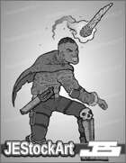 JEStockArt - Fantasy - Adventurer with Cape and Torch - GNB