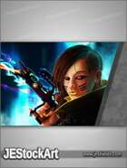 JEStockArt - SciFi - Female Shadow Punk - HQDP