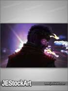 JEStockArt - SciFi - Night Punk on the Street - HQDP