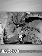 JEStockArt - Supers - Bladed Vigilante in Back Alley - HQGWB