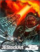 JEStockArt - SciFi - Robot T-Rex Chase - HQDP