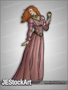 JEStockArt - History - Young Woman with Hourglass - CNB