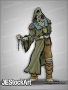 JEStockArt - Fantasy - Mage with Book and Components - CNB