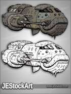 JEStockArt - SciFi - Oblong Space Cruiser - GNB
