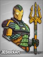 JEStockArt - Fantasy - Atlantean Soldier in Armor with Trident - CNB
