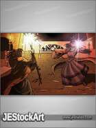 JEStockArt - Fantasy - Dark London Magical Combat - HQCWB