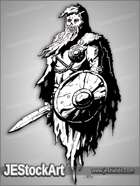 JEStockArt - Fantasy - Barrow Wight With Sword And Shield - INB