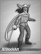 JEStockArt - Fantasy - Stylish Musketeer With Rapier - GNB