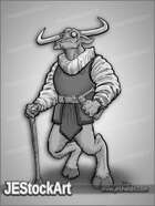 JEStockArt - Fantasy - Renaissance Minotaur with Cane - GNB