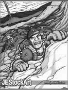 JEStockArt - Fantasy - Adventurer Climbing to Escape - GWB