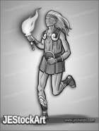 JEStockArt - Fantasy - Elven Torch Runner - GNB