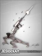 JERetroStock - Supers - Night Prowler firing Automatic Weapon