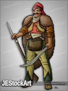 JEStockArt - History - Hajduk Warrior with Musket and Sword - CNB