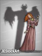 JEStockArt - Supernatural - Young Woman with Gargoyle Secret - CNB