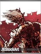 JEStockArt - Fantasy - Elven Soldier Surrounded by Goblins - GNB