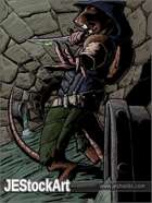 JEStockArt - Fantasy - WereRat with Poison Dagger in Sewer - CWB