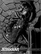 JEStockArt - Fantasy - WereRat with Poison Dagger in Sewer - GWB