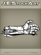 JEStockArt - SciFi - Dismembered Leaky Cybernetic Forearm - INB