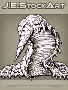JEStockArt - Fantasy - Burrowing Worm With Spiked Horn - LNB