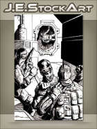 JEStockArt - Modern - Spy Team Infiltrates Base And Attacks With Garrote - IWB