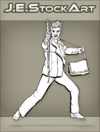 JEStockArt - Modern - Modern Mage In Suit With Staff - LNB