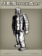 JEStockArt - Modern - Grunge Dude With Long Hair Wearing Puffy Coat - INB