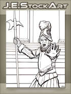 JEStockArt - Fantasy - French Guard Halting With Hand Raised - LWB