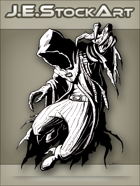 JEStockArt - Supernatural - Hooded Hunter With Ragged Cape - INB