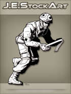 JEStockArt - History - Bloody Medic Running With Bandages - INB