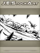 JEStockArt - Fantasy - Spider Monsters With Pincers In Cavern - IWB