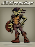 JEStockArt - Fantasy - Armed Goblin With Dagger And Shield - CNB