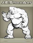 JEStockArt - Fantasy - Cyclops In Fuzzy Shorts With Knight Dinner - LNB