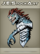 JEStockArt - Fantasy - WereBasilisk With Glowing Blue Eyes - CNB