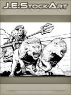 JEStockArt - SciFi - Hover Chariot Pulled By Lions - IWB