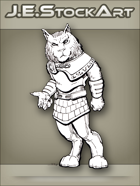 JEStockArt - SciFi - Aslan Feline Humanoid In Kilt - LNB