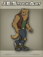 JEStockArt - SciFi - Vargr Wolf With Earring In Scout Jacket - CNB