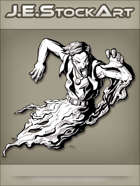 JEStockArt - Supernatural - Flying Pyschic Revenant With Vest And Smoke Trail - INB