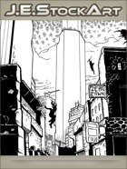 JEStockArt - Supernatural - Downtown Skyline With Supernatural Beings - IWB