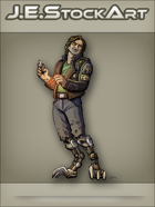 JEStockArt - SciFi - Rugged Biker With Cybernetic Legs - CNB