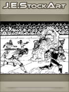 JEStockArt - SciFi - Futuristic Athletes In Crowded Arena - IWB