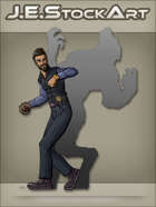 JEStockArt - Supernatural - Detective Changing To Werewolf - CNB