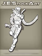 JEStockArt - SciFi - Future Firefighter with Hose - INB