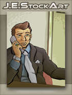 JEStockArt - Modern - Business Manager Talking on Phone - CWB
