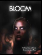 Bloom Role-Playing Game Character Sheet Pack