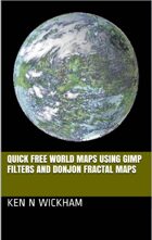 Quick free world maps using GIMP filters and Donjon fractal maps