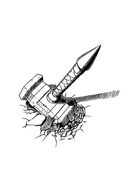 Filler spot - items: dwarf hammer- RPG Stock Art
