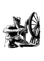 Filler spot - character: spider person spinning - RPG Stock Art