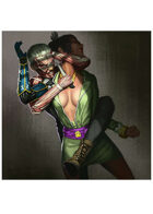 Colour card art - character: genome assassin - RPG Stock Art